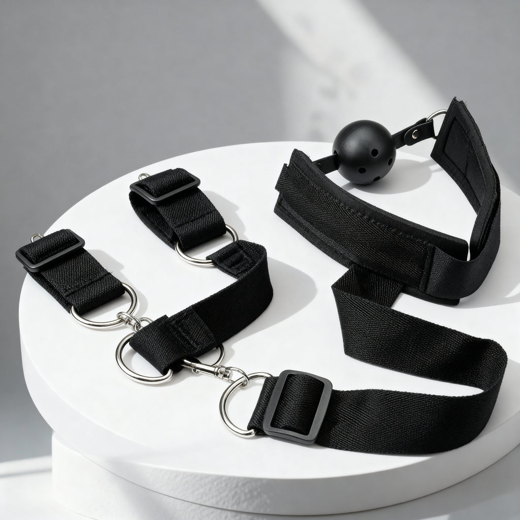 Kit BDSM menottes et gag