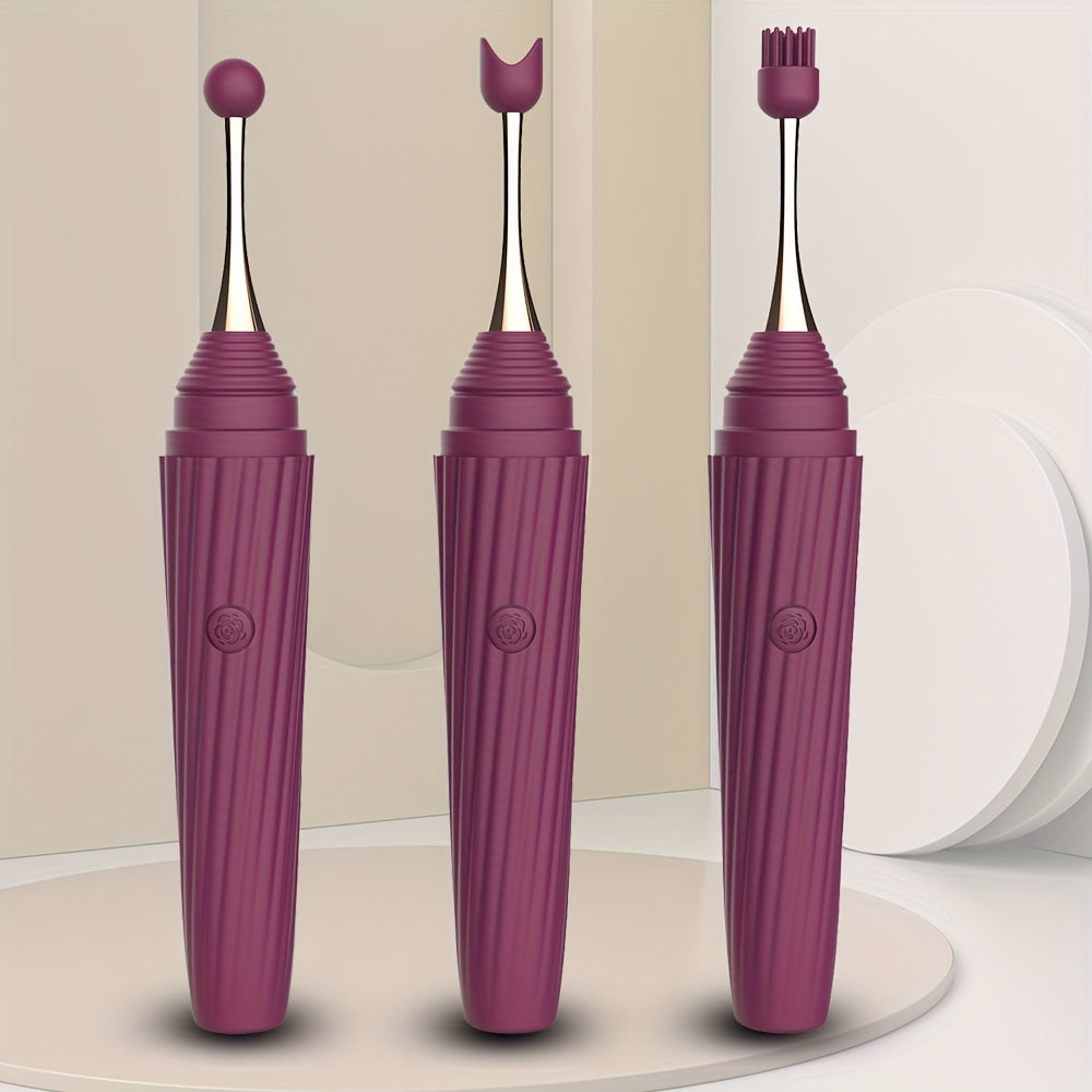 Vibromasseur Ergonomique avec 3 Têtes Interchangeables