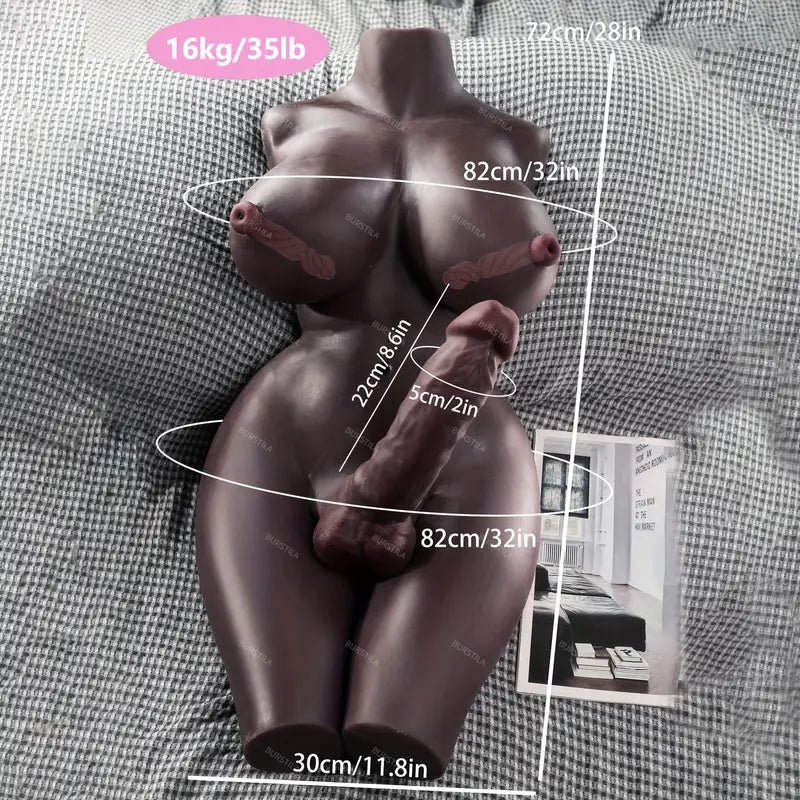 Demi Poupée Femme Réaliste avec Pénis en Silicone