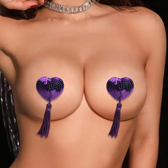 cache-tétons sexy en paillettes