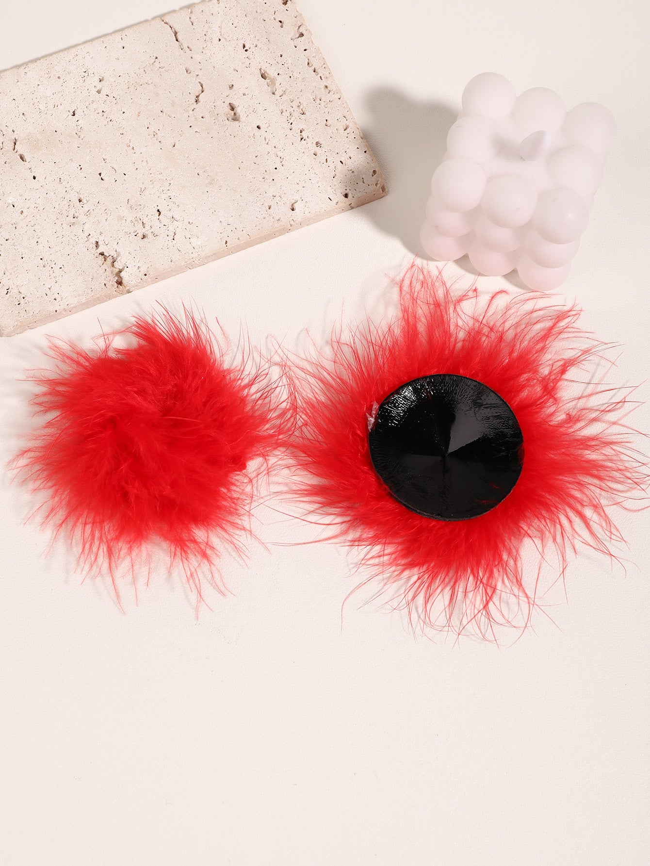 Cache-tétons sexy en peluche