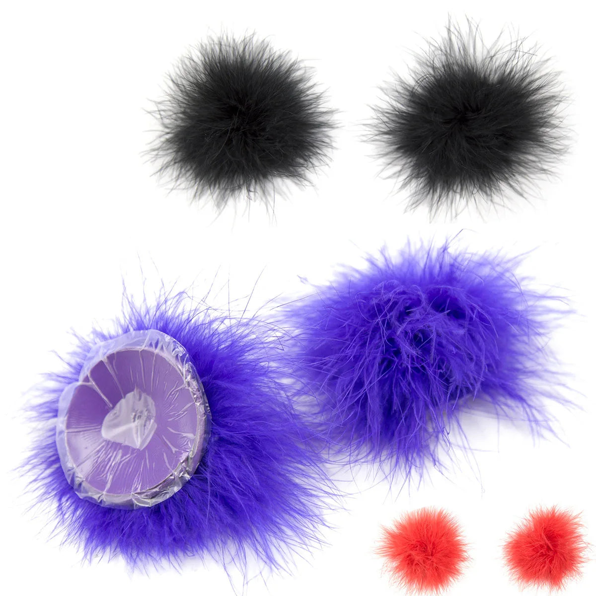 Cache-tétons sexy en peluche