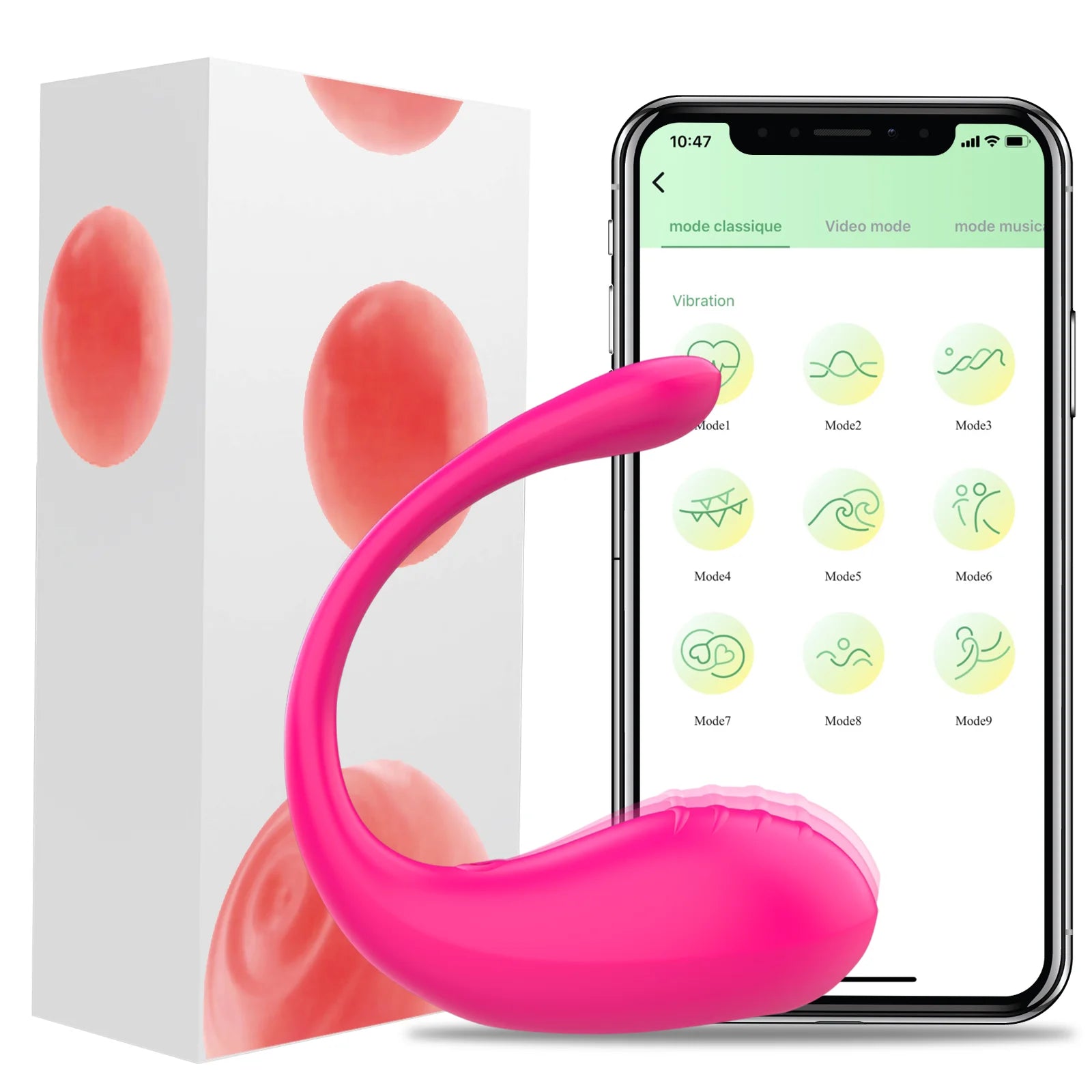 Vibromasseur œuf connecté