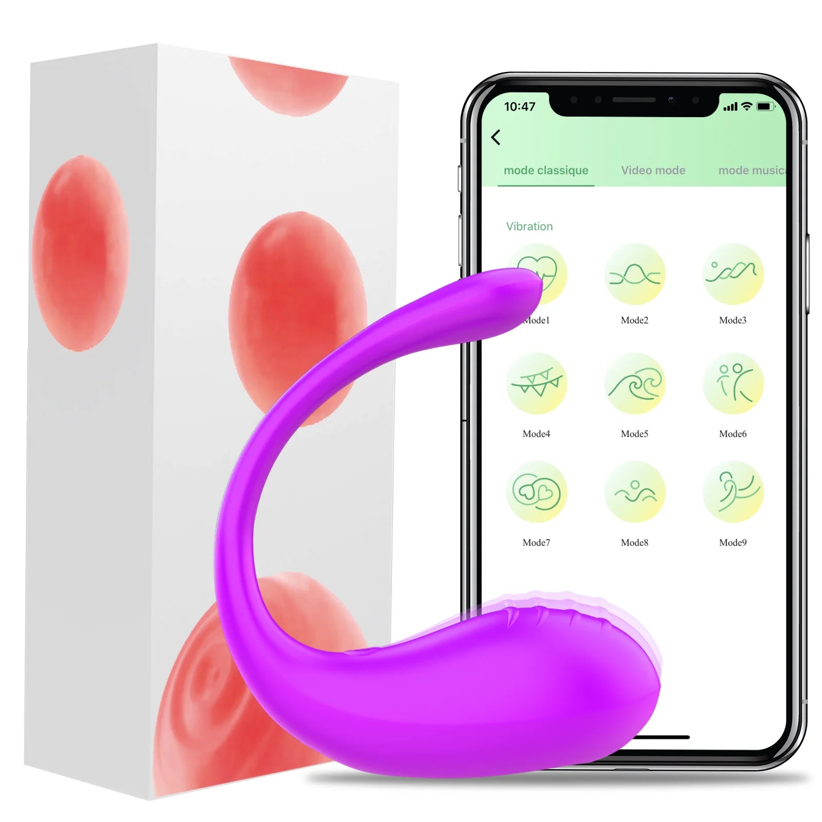 Vibromasseur œuf connecté