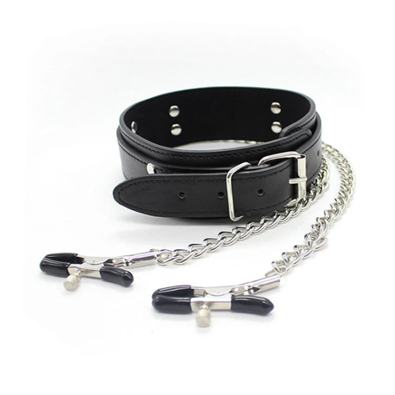 Kit BDSM collier à pinces tétons