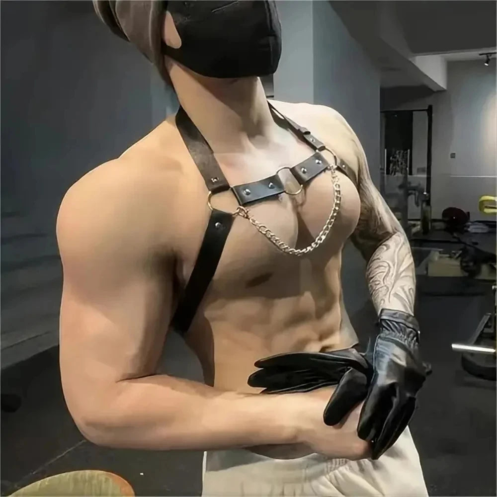 Harnais BDSM en cuir pour hommes