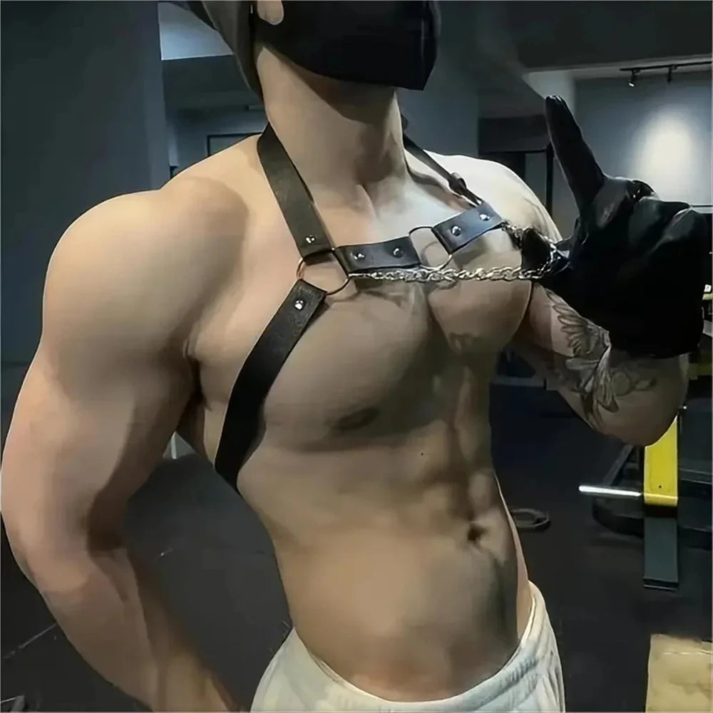 Harnais BDSM en cuir pour hommes