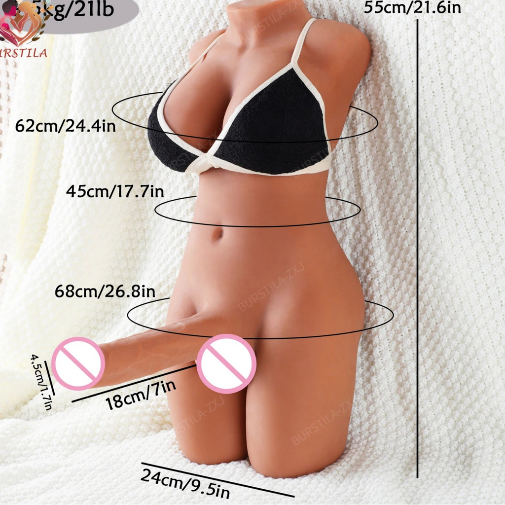 Demi Poupée Réaliste en Silicone Avec Pénis